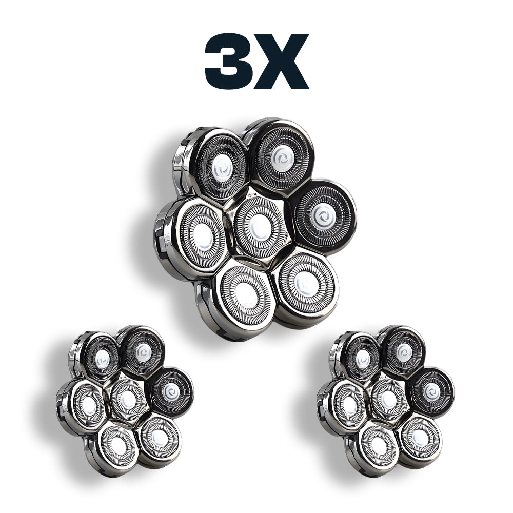 3x extra scheerhoofden